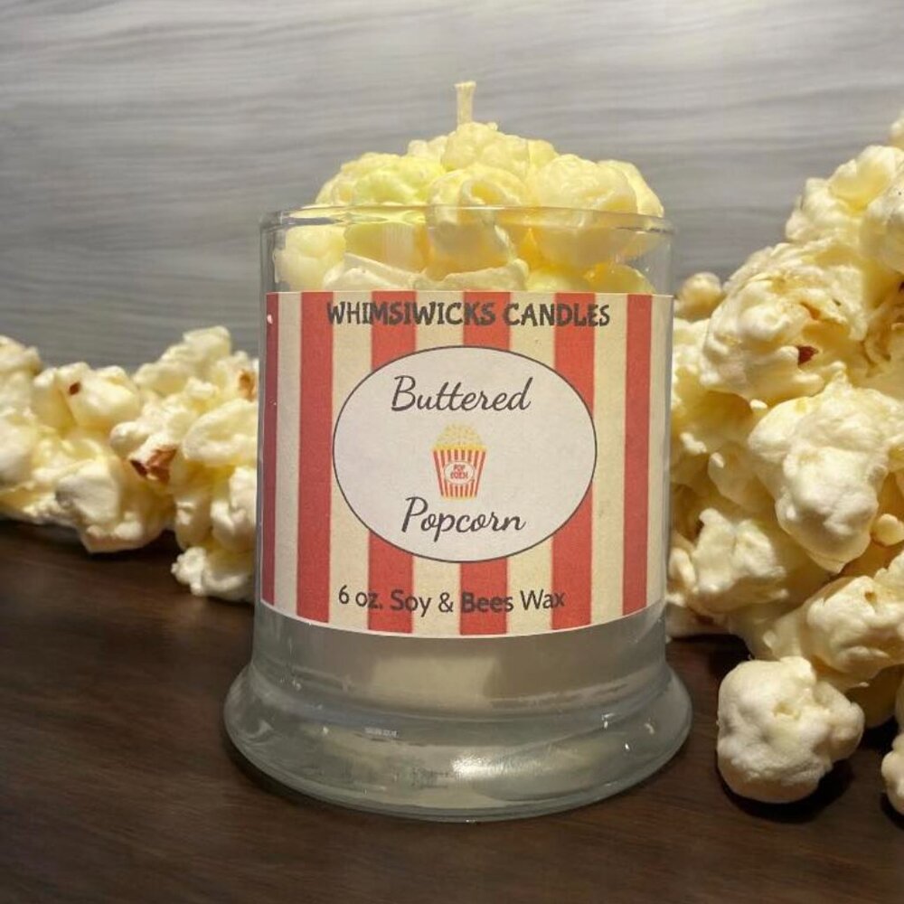 Hand crafted Popcorn Candle 6 oz - Picture 2 of 3